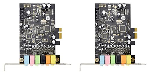 ENERRGECKO 2X PCIe 7.1CH la Carte Son Stéréo Son Surround PCI-E Intégré Audio 7.1 Les Canaux Audio CM8828