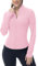 donhobo Damen Sport Langarmshirt Gym Tops UPF 50+ T-Shirt Leicht Laufjacke Workout Fitness Oberteil Yoga Running Slim Fit Oberteil mit Daumenloch, Rosa, XL