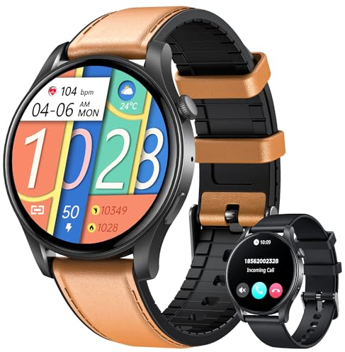 Smartwatch Hombre Reloj Inteligente con Llamadas: 1,43 Amoled Pantalla táctil Pulsera de Actividad Hombre con Pulsometro Presión Arterial Sueño 100+ Modos Deportivos Smart Watch para Android iOS