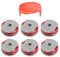 Gobesty Flymo FLY021 Lot de 6 bobines à double alimentation automatique de 1,5 mm avec 1 couvercle de bobine FLY060, fil de bobine compatible avec Flymo Contour XT/500E/500 XT