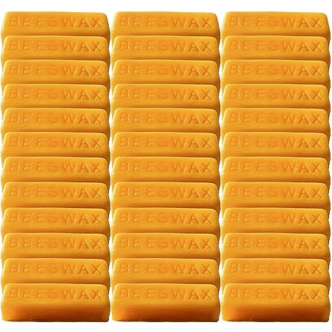 TooGet 36Pcs Gelb Bienenwachs Stangen, Natürliche Blöcke Reines Bar Wachs für Kerzenherstellung, Hautpflege, Möbelpolitur, DIY-Handwerk - 40 OZ