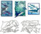 GLOBLELAND Walfisch Metall Stanzschablone Sommer Ozean Hintergrund Papierpräge Stanzschablonen Set Meerestiere Stanzformen für Kartenherstellung DIY Papier Scrapbooking Handgefertigtes Fotoalbum