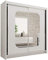 FURNITUREWAVE Alfa Sliding Door Wardrobe with Shelves & Hanging Rails White, Black, Grey & Oak Modern Furniture for Bedroom (120cm/150cm/180cm/203cm) (White, 150cm)