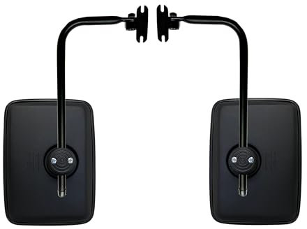 MelTruck® 2x Außenspiegel 290x211 mm Ø10-25 mm R1200 und Spiegelhalter für JOHN DEERE Traktor