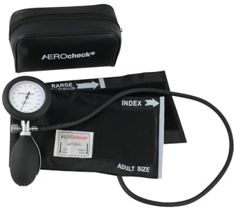 AEROcheck manuelles Blutdruckmessgerät 1-Schlauch für Erwachsene für den Oberarm RR-Messer Sphygmomanometer