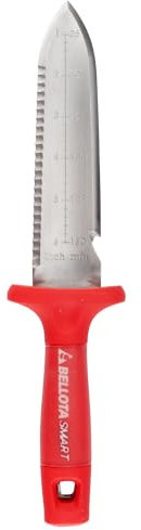 Bellota HMC3000S - Cuchillo de Jardín Hori Hori: Cuchillo de Tierra o Cuchillo de deshierbe para tareas variadas en el Jardín como excavaciones, podar, trasplantar, medir y Cortar.