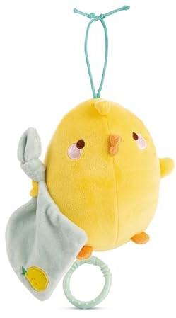 NICI Spieluhr Baby Einschlafhilfe Piu Piu 13 cm mit sanfter, beruhigender Gute-Nacht-Melodie - Flauschiges Baby Geschenk Junge & Mädchen - 49476, Gelb
