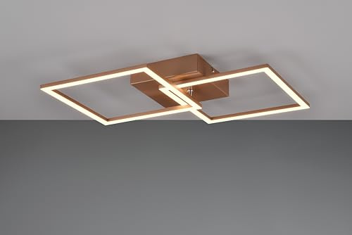lightling LED Deckenlampe Travis, schwenkbar, Wand- und Deckenmontage, 3000 Kelvin, Höhe 7 cm, Breite 60 cm, Metall, coffee