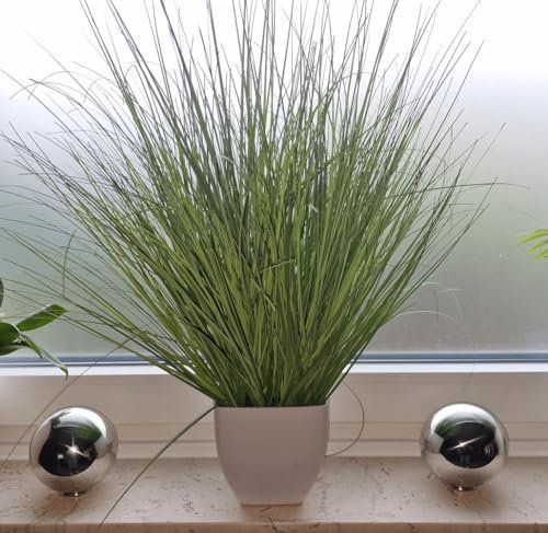Rosen Kugel 'S' Silber glänzend Edelstahl 10 cm Garten Dekoration Teich Blumen