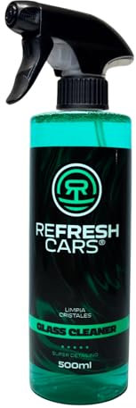 Limpiacristales Coche 500ml Efecto Auto-Secado, Brillo Duradero Uso Sin Agua Cristales Brillantes Seguro Exterior Interior Fácil Aplicación Alta Eficacia + Bayeta Microfibra