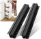 NECILO Glissières de tiroir montées sur le fond, 900 mm, 3 plis, coulisses invisibles pour escaliers, noir, capacité de charge de 85 kg, 1 paire