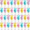 THE TWIDDLERS 36 Osterhasen Springende Spielzeug für Kinder, 6cm - Hase Kaninchen Geburtstag Ostern Partygeschenke, Multipack Party Tütenfüller und Jumping Toy Geschenk, Klassenzimmer Preise