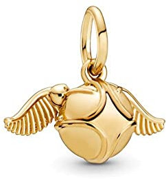 Lkwidi Charmes Golden Snitch Dangle Charms-Anhänger 925 Sterling Silber Charm Bead Pendant für Europäische Armbänder und Halsketten