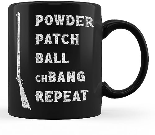 Coffee Mug Muzzleloader Rifle Funny Muzzleloading Powder, Patches, Ball Black Work Mug Premium Tea Cup Coloured Ceramic Cup For Anyone Office Kitchen Accessories 330ML