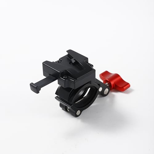 LSYRIA Metall V-Mount Lock Batterieadapter mit Klemme Kompatibel mit DSLR-Kamera-Akku, Leichte Stabklemme für Stativ