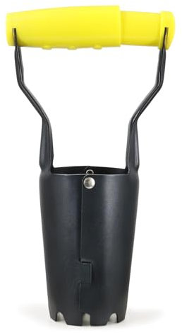 Jardineer Small Bulb Planter Tool- Compact Stainless Steel Transplanter for Bulbs, Seedlings & Flowers- Ergonomic Handle with Depth Markings - Durable Garden Planting Tool