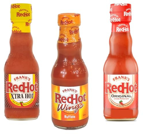 Franks Red Hot 3er Set MIX – Original Cayenne Pepper Sauce, Wings Sauce & Extra Hot – Scharfe Chilisaucen im Bundle
