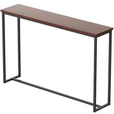 Table de Couloir, Console pour Petit Espace, Table d'appoint Industrielle, Profondeur 15/20 cm, Table de Bar Fine en Bois et métal, Table de canapé avec Cadre en métal pour Petit Espace, sal