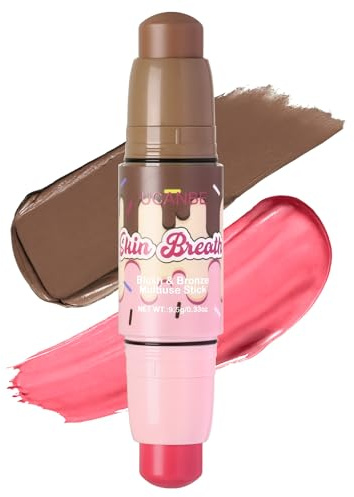 UCANBE 2-in-1 Blush & Bronzer Stick Creme Rouge | Multi-Use Makeup Stick für Wangen. Hochpigmentiert, leicht zu verblenden, vegan & reisefreundlich (04 Blühende Rose)