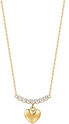 Luca Barra - Luca Barra collana donna in acciaio ip gold con cuore e zirconi bianchi CK2215 - CK2215