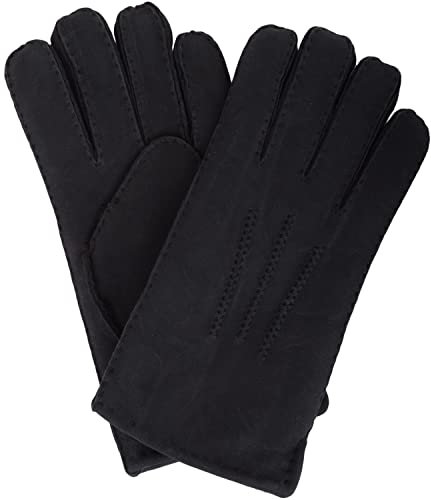 Snugrugs Herren Chester, Sheepskin Glove Handschuhe, (Black Black), (Herstellergröße: 8.5)