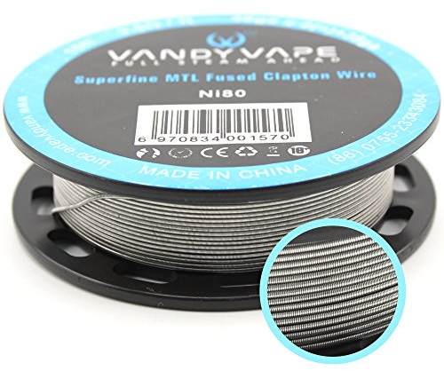Ni80 Superfine MTL Fused Clapton Wire 30ga x2(=)+38ga VandyVape Vandy Vape