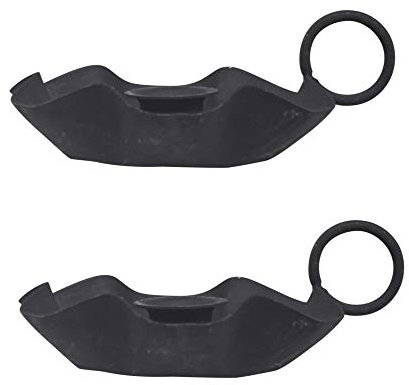 Chic Antigue 2er Set Kammerleuchter für Spitz-Kerzen in Antique schwarz Durchmesser Deko Landhaus Vintage 8,5 cm