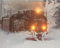 Jandei Lokomotive Zug im Schnee Landschafts-LED-Bild mit 3 LEDs