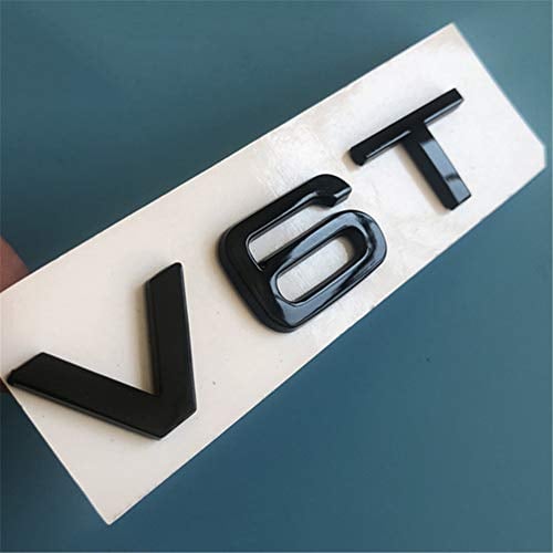 V6T V8T V10 V12 W12 RS7 SQ5 A8L Buchstabe Nummer Emblem Schwarz glänzend Auto Styling Kotflügel Seite Kofferraum Abzeichen Logo Aufkleber