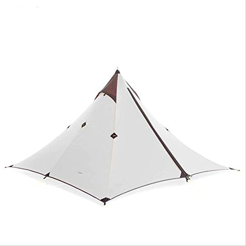 BAJIE Zelt 1 Mann Tipi Zelt Ultraleichtes 20D Nylon Wasserdichtes Wandercamping Pyramide Outdoor Camping Zelte Tipi Nur 530G White Fly Zelt