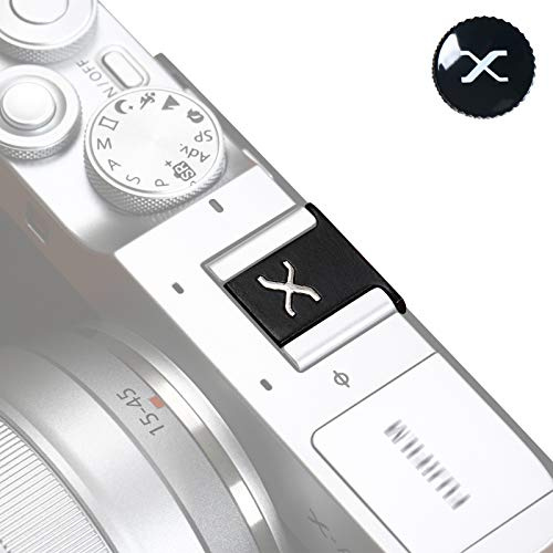VKO Kamera Blitzschuhabdeckung und Auslöseknopf Kit geeignet für Fuji XPro3 XPro2 XT4 XT3 XT2 XT1 X-T30 X-T20 X-T10 XE3 XE2S X100V X100F X100T X100 (BSXB)