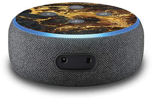 2er Set Folie Cover für intelligenten Smart Speaker Lautsprecher Aufkleber Schutzfolie Skin selbstklebend passgenau Klebefolie für Sprachassistent R137 (Nr. 21 Goldpuder)
