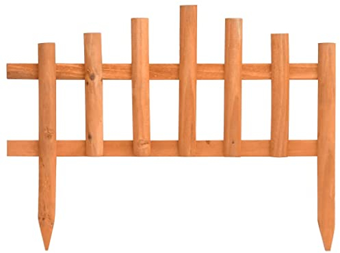 vidaXL 10x Tannenholz Rasenkante Beetumrandung Raseneinfassung Beeteinfassung Palisade Beet Begrenzung Einfassung Umrandung Garten Zaun 4,4m
