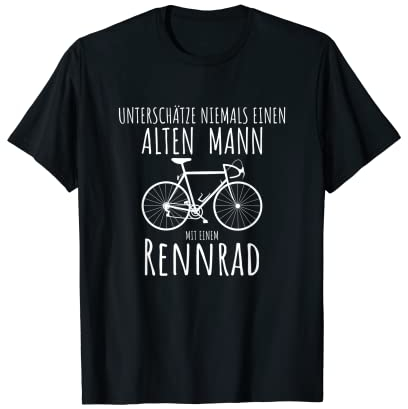 Herren Rennrad, Alter Mann, Opa, Fahrrad, Radsport T-Shirt