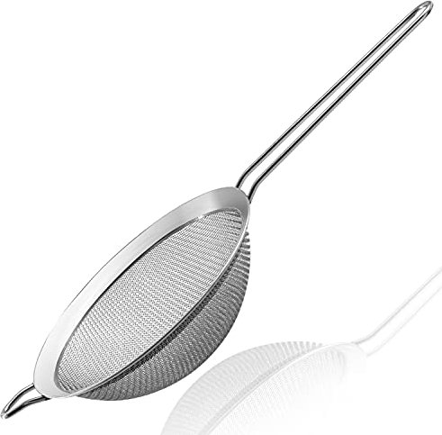 Anaeat Fine Mesh Strainers - Premium Stainless Steel Colander Sieve Sifters, with Durable Mesh and Sturdy Handle, Excellent for Sifting Dry ingredients, Flour, Pastas, Rice, Tea (5.5)
