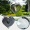 Spiral Herz Windspiel 360 Grad Spinner hängendes Schild Baum-Anhänger Sonnenfänger Metall Garten Ornament Dekoration für drinnen Zuhause Schlafzimmer Wohnzimmer Fenster Korridor Hof Dekoration