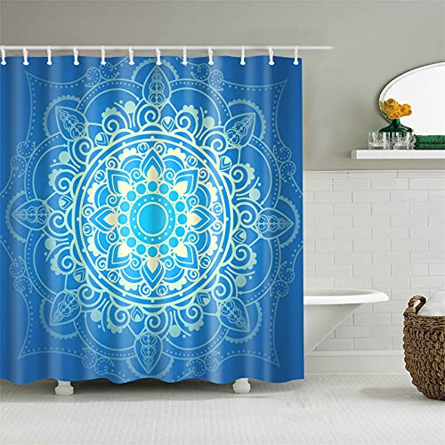 JUELE Duschvorhang Bohemian Pattern Duschvorhang Wasserdicht und Schimmel und Bakterien Duschvorhang für Badezimmer Boho Deko 120x180cm