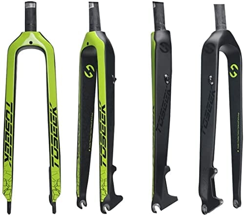 STRTG Bicycle Rigid Fork 3K Full Carbon Bicycle Front Forks Disc Brake Hard Fork MTB Bicycle Fork Bicycle Accessories Straight 26/27.5/29 Inches C,26inch