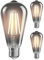 ledscom.de 3 Stück E27 LED Leuchtmittel, ST64, extra warmweiß (1800 K), 7,6 W, 240lm, Rauchglas