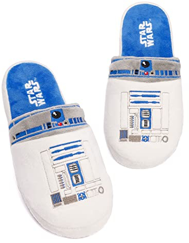 Star Wars Hausschuhe Mens Yoda Jedi oder R2D2 Slip auf Haus Schuhe Müßiggänger 43-44 EU