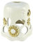 Coppa piatto ricambio lampadario in ceramica realizzato artigianalmente e decorato a mano foglia oro coll. flora