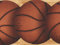 Dundee Deco DDAZBD9245 Peel and Stick Wallpaper Border - Sport Orange Basketballs Wall Border Retro Design, 15 ft x 7 in (4.57m x 17.78cm), Self Adhesive