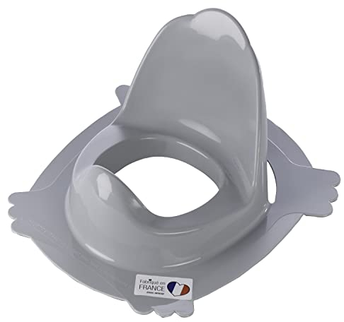 THERMOBABY - Réducteur de toilette LUXE - Hygiène de bébé - Fabriqué en France - Gris Charme