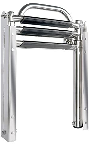 Boat Accessories Marine 3 Step Under Platform Boat Ladder Stainless Steel Boarding Telescoping Ladder With The Handle