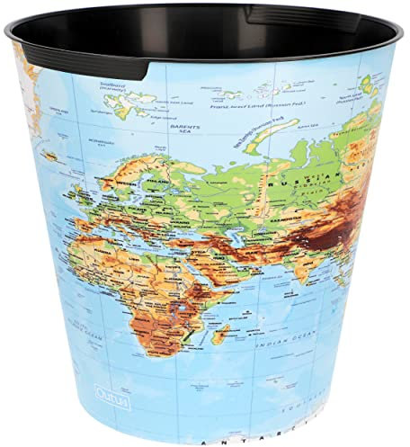 Papierkorb/Mülleimer Modell wählbar 10 Liter - wasserdicht - 28 cm - aus Kunststoff unsere Welt & Erde Eimer - Spielzeugkorb/Popcornschüssel/gro..