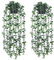 HanYun 2pcs Künstliche Hängepflanze,Kleine Eukalyptus Künstliche Grünpflanze für Weinpflanze im Topf für Zuhause, Innen und Außenbereich, Büro, Hochzeit, Wanddekoration……