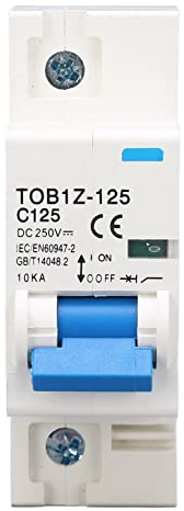 Disjoncteur Miniature DC 1P 125A 250V pour Rails DIN, Isolateur Solaire pour Systèmes PV et Équipements Électriques