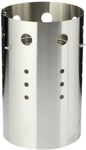 George Foreman Holzkohle-Starter, 19 cm Durchmesser, tragbarer Grill, Kohlebrenner, leicht und langlebig, aus Edelstahl, mit Zwei Sicherheitsgriffen, GFCMS19