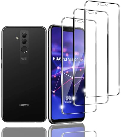 Kziwii 3 Piezas Protector Pantalla para Huawei Mate 20 Lite Vidrio Templado, Dureza 9H, Antihuellas, Sin Burbujas, Antiarañazos, Cristal Templado Alta Definicion