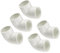 QUARKZMAN 5 Piezas 32mm Interior Diámetro PVC Conector Codo de 90 Grados para Tubería de Agua, DWV Conector de Tubería de Acoplamiento, Kit de Accesorios de Plomería PVC, Blanco